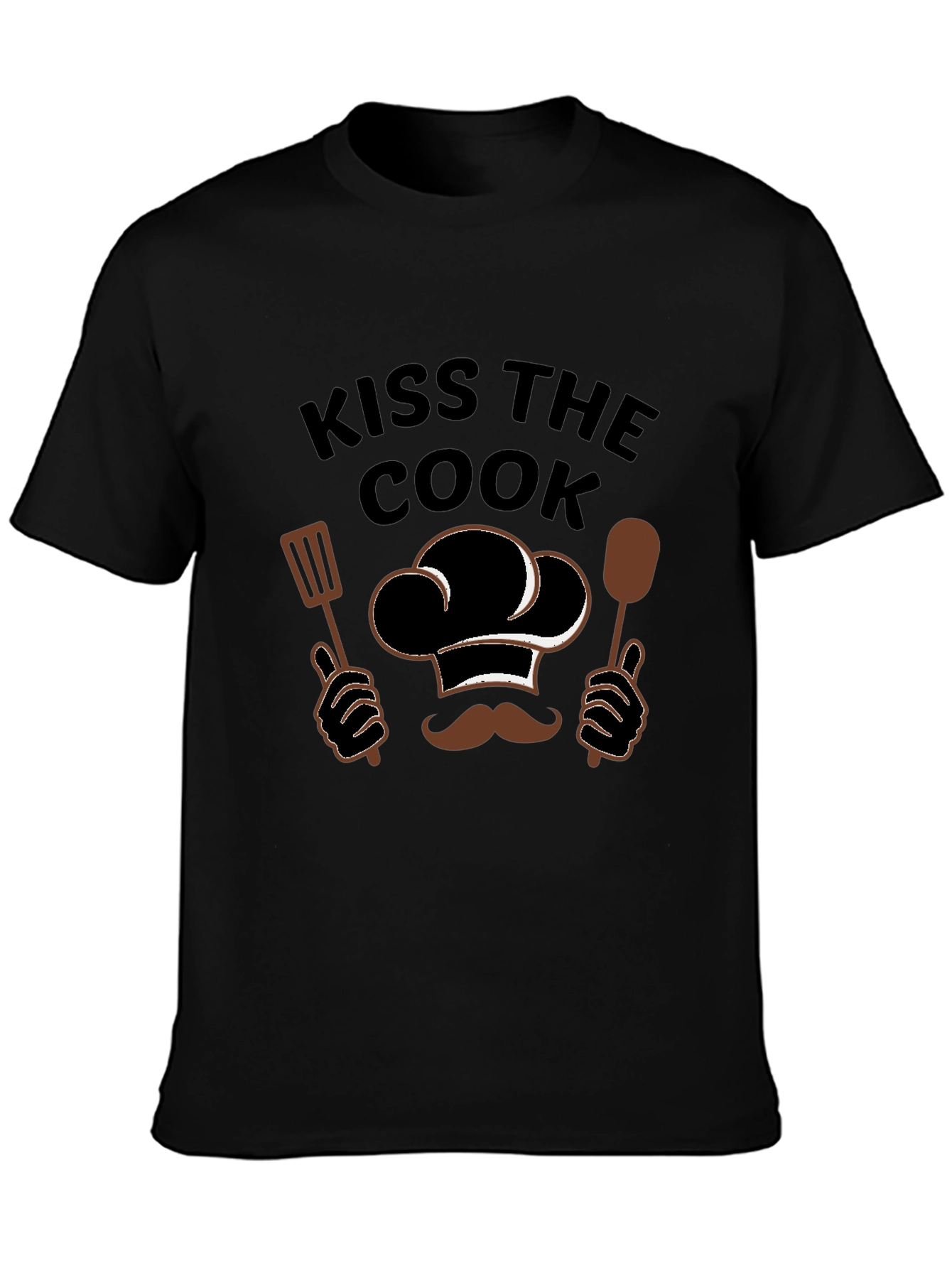 Kiss The Cook Graphic Tee - Chef Hat & Utensils