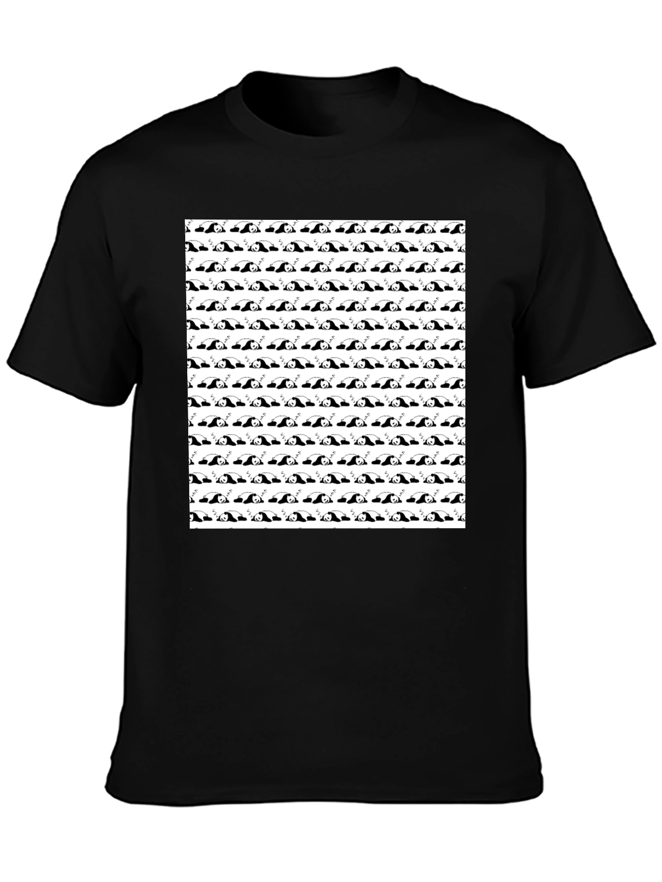 Panda Patterned Graphic Tee - Soft Cotton Casual Shirt