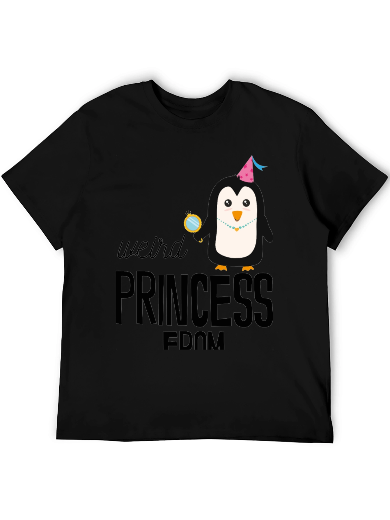 Weird Princess Penguin Graphic T-Shirt