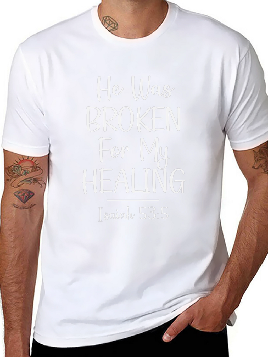 Broken For My Healing Black T-Shirt