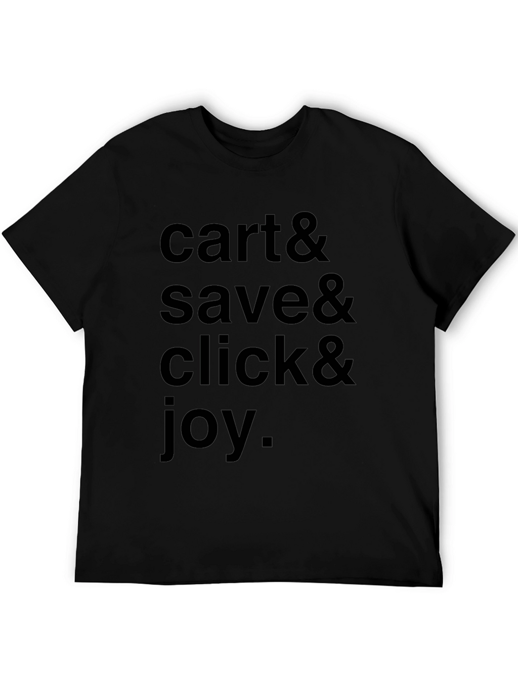 Cart Save Click & Joy Black Graphic Tee