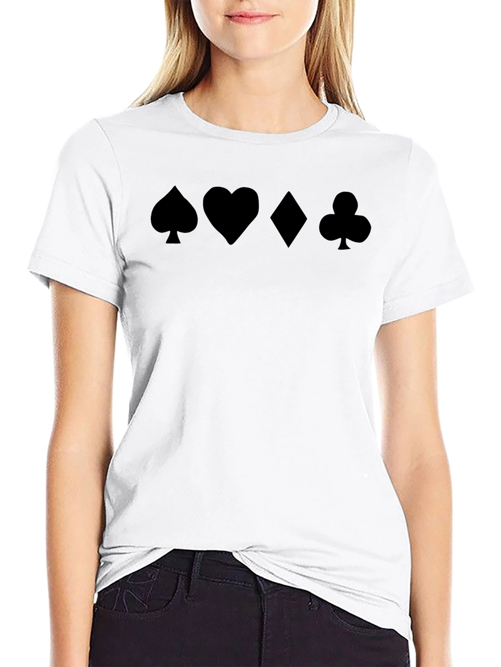 Suits Black T-Shirt - Card Symbols