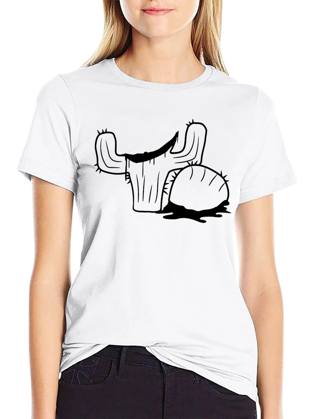 Cactus Silhouette Black T-Shirt