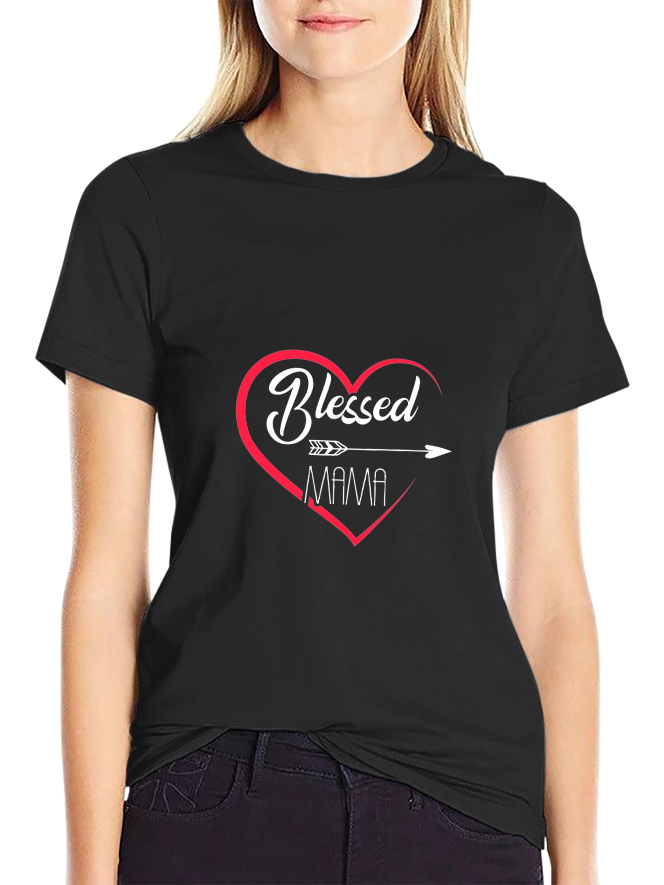 Blessed Mama Heart T-Shirt - Perfect Gift for Mom