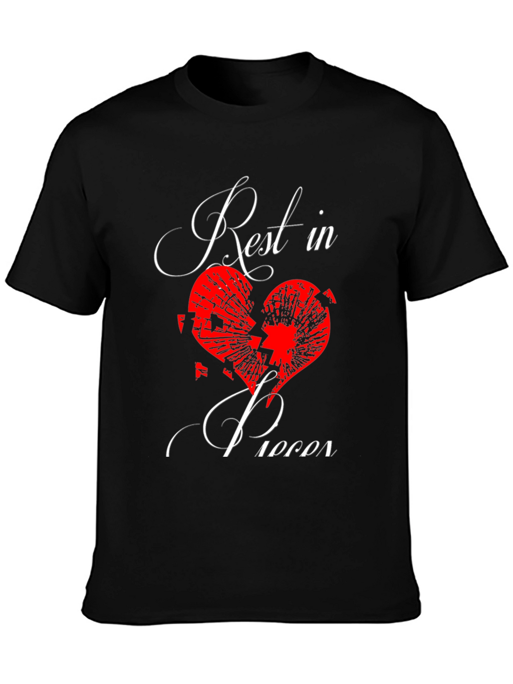 Rest in Pieces Broken Heart Graphic Tee