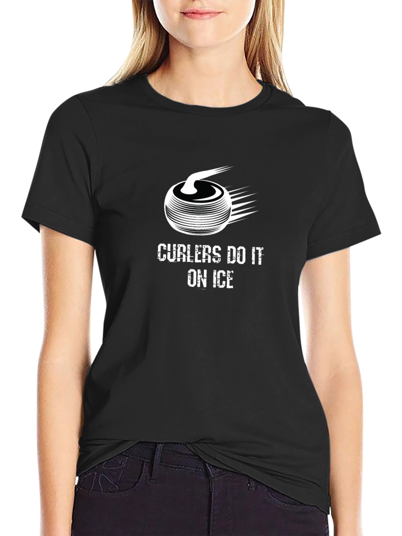 Curling T-Shirt - Curlers Do It On Ice Graphic Tee