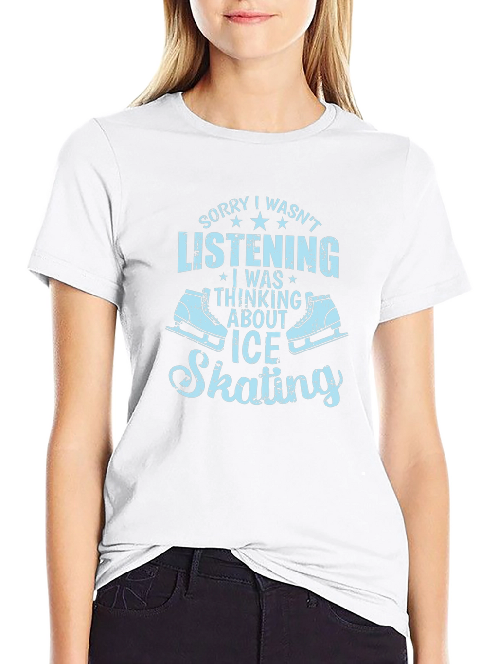 Ice Skating T-Shirt Funny Skates Tee
