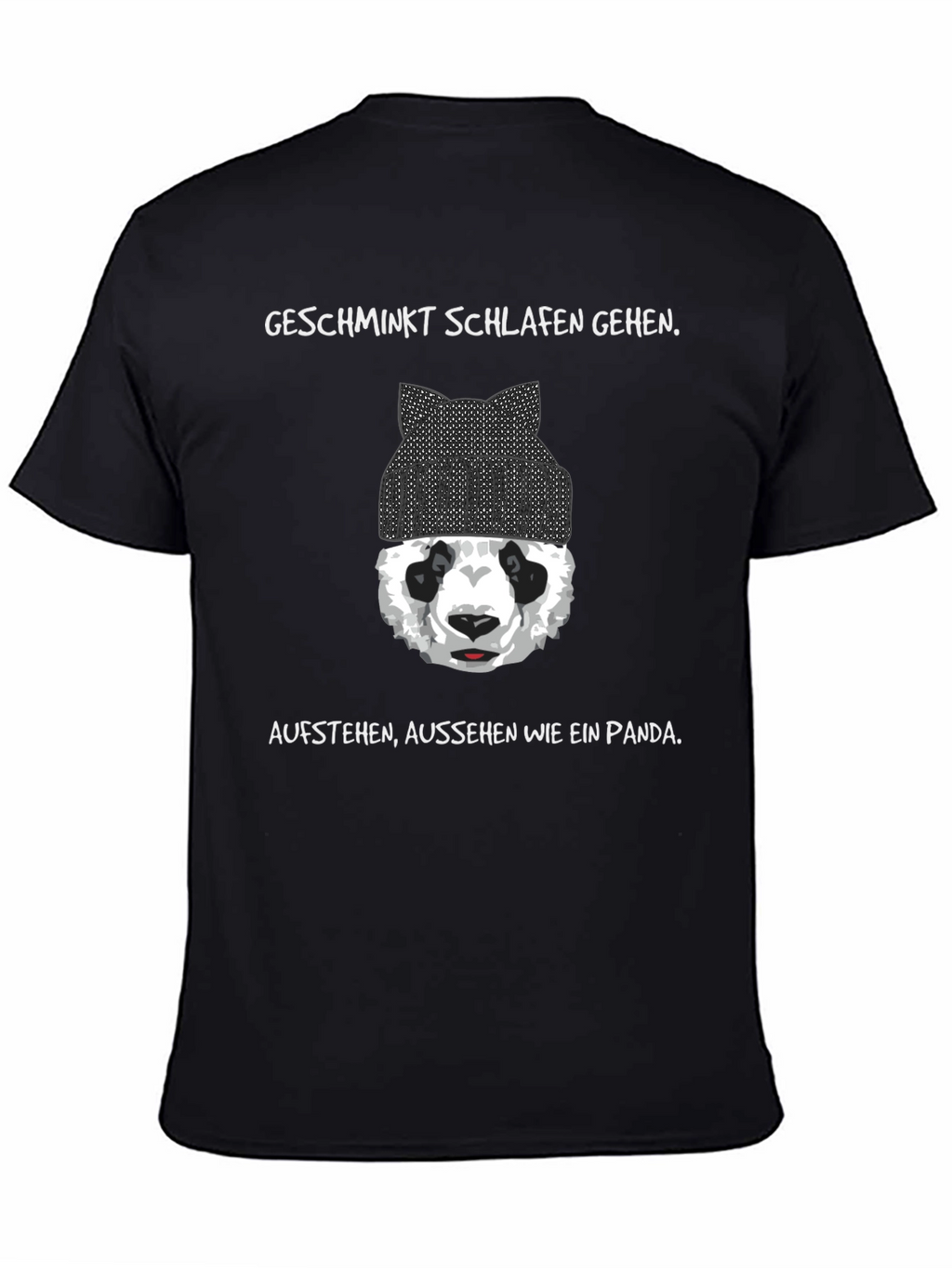 Panda T-Shirt: Geschminkt Schlafen Gehen