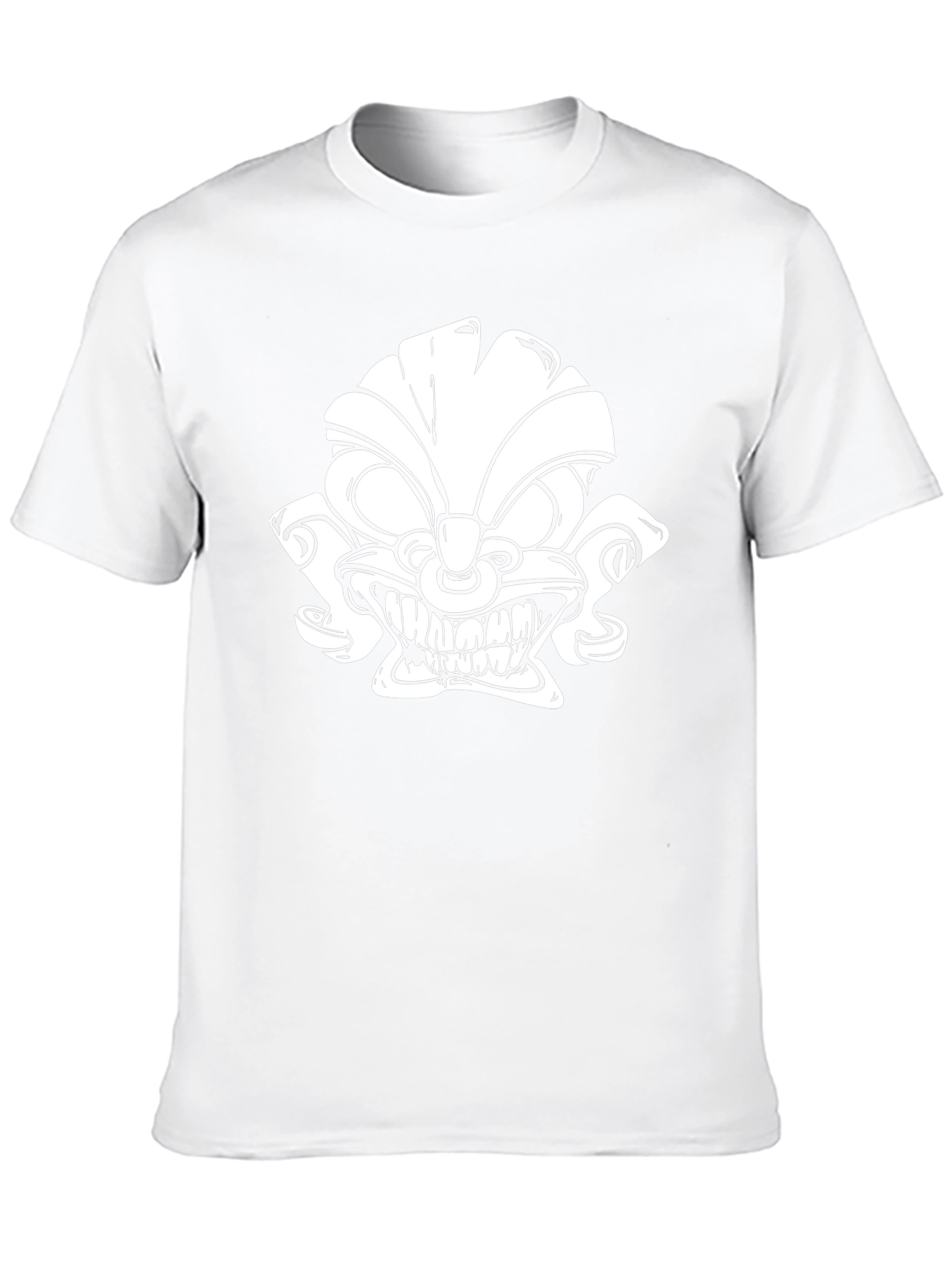 Tiki Graphic Tee - Black Cotton Blend Unique Design