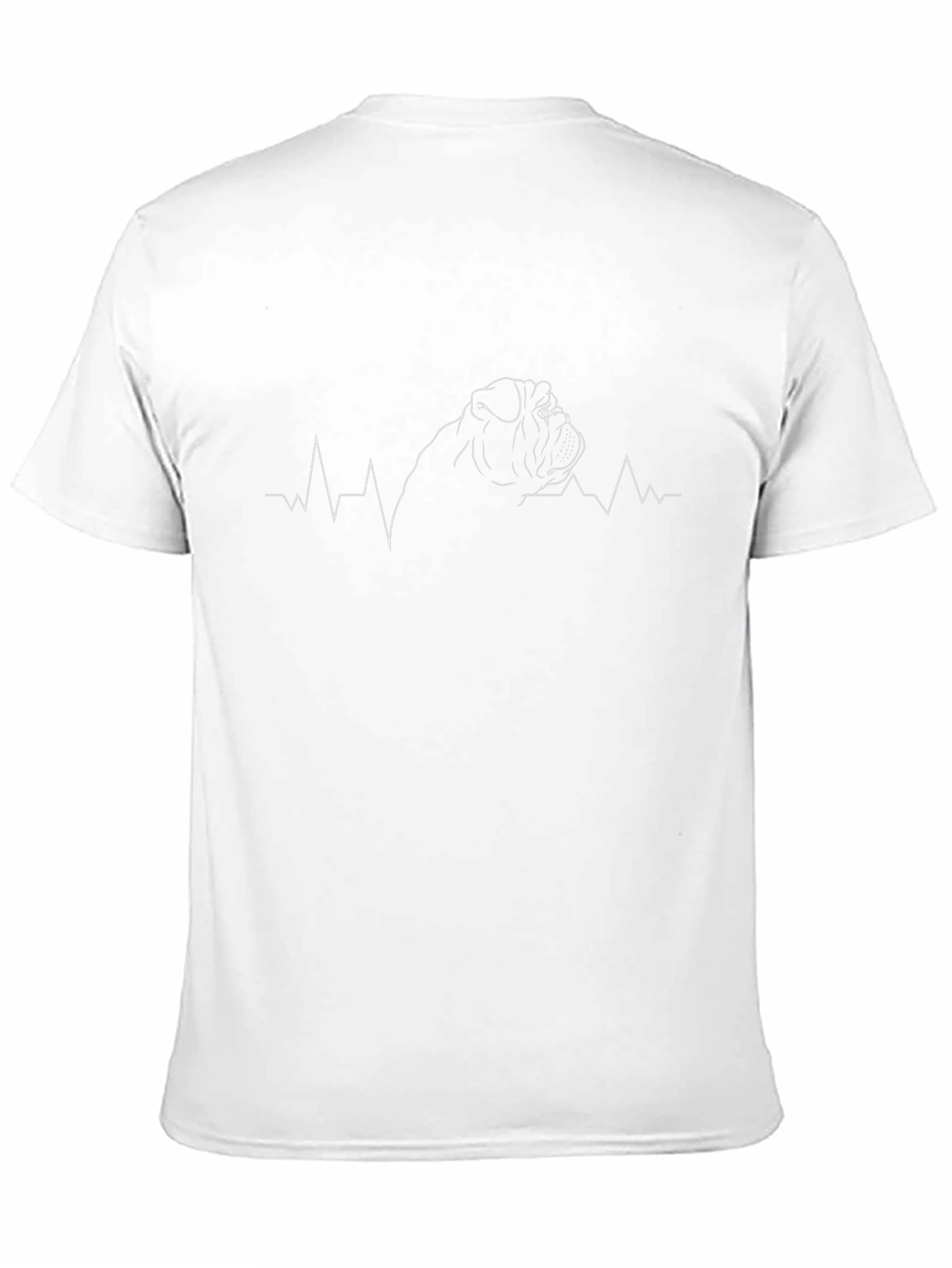 Bulldog Heartbeat Graphic Tee - Stylish Dog Lover Shirt