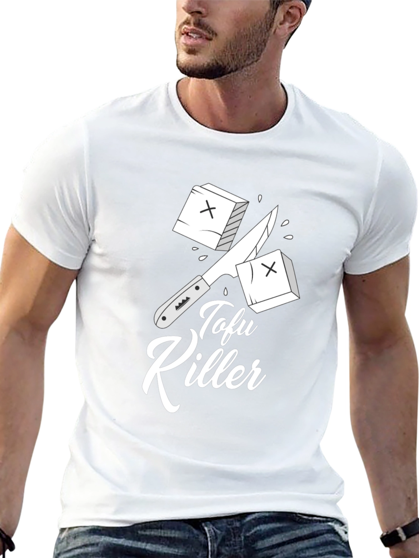 Tofu Killer Graphic Tee - Vegan Humor T-Shirt
