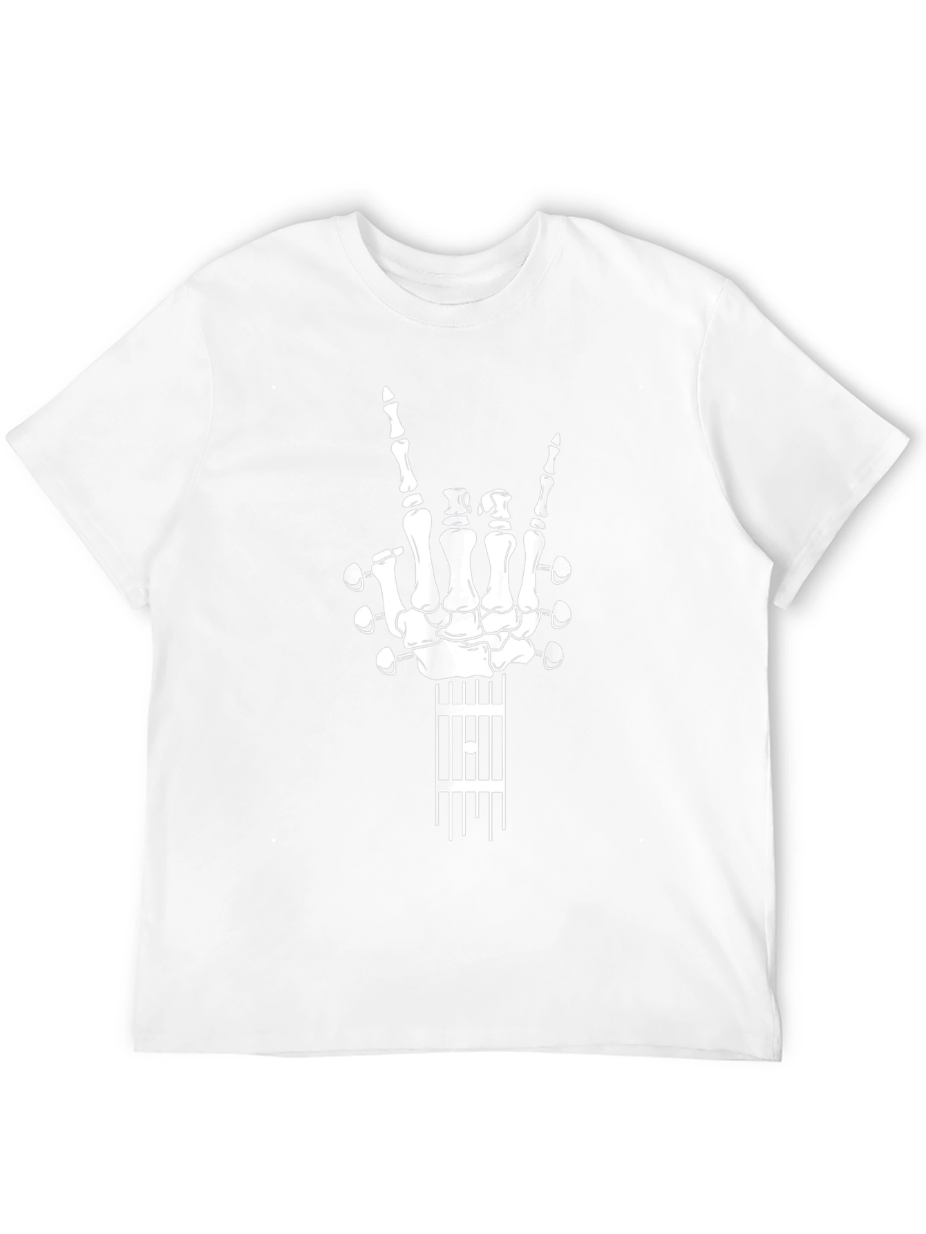 Rock On Skeleton Hand Guitar T-Shirt