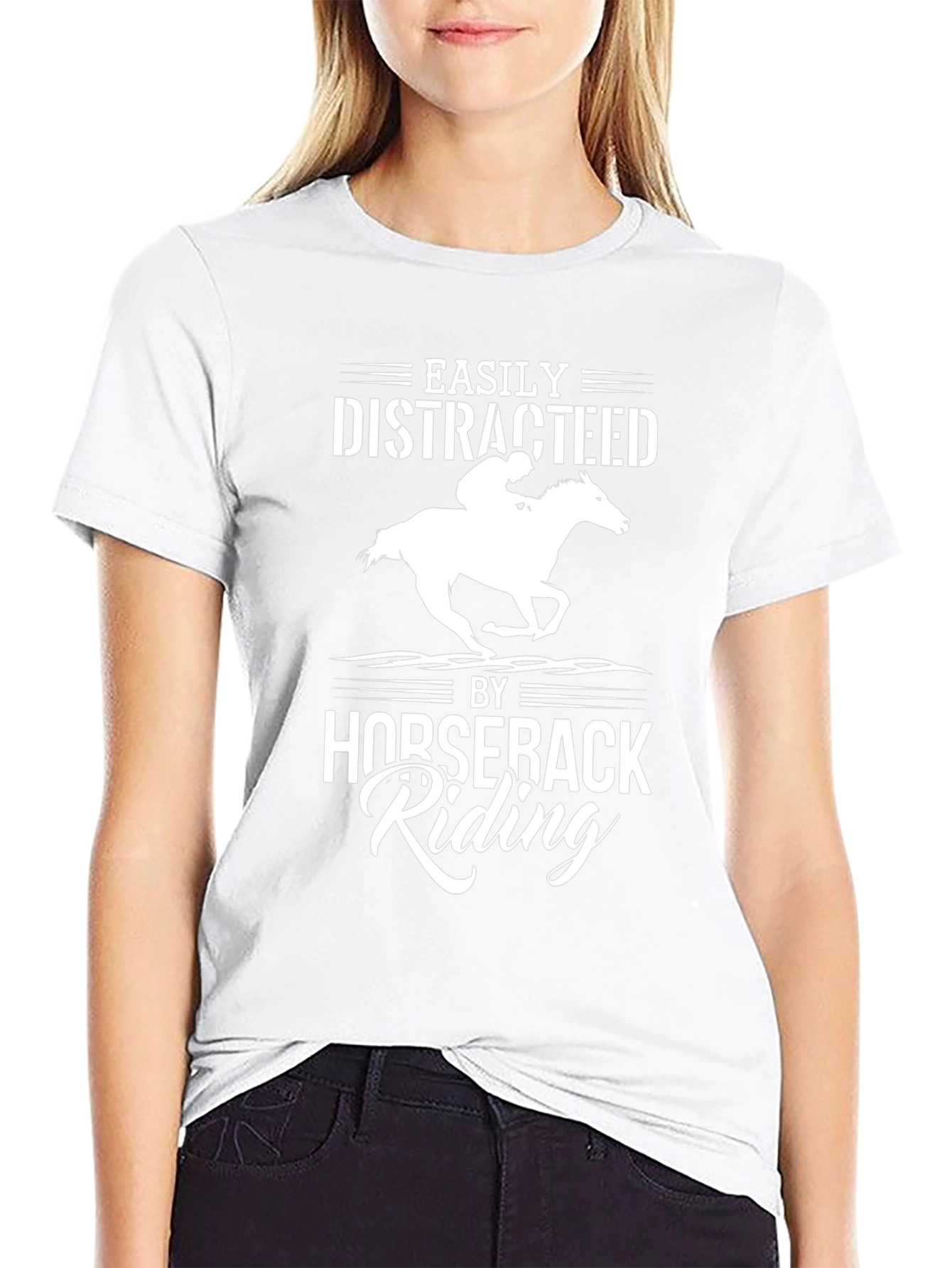 Easily Distracted by Horseback Riding T-Shirt