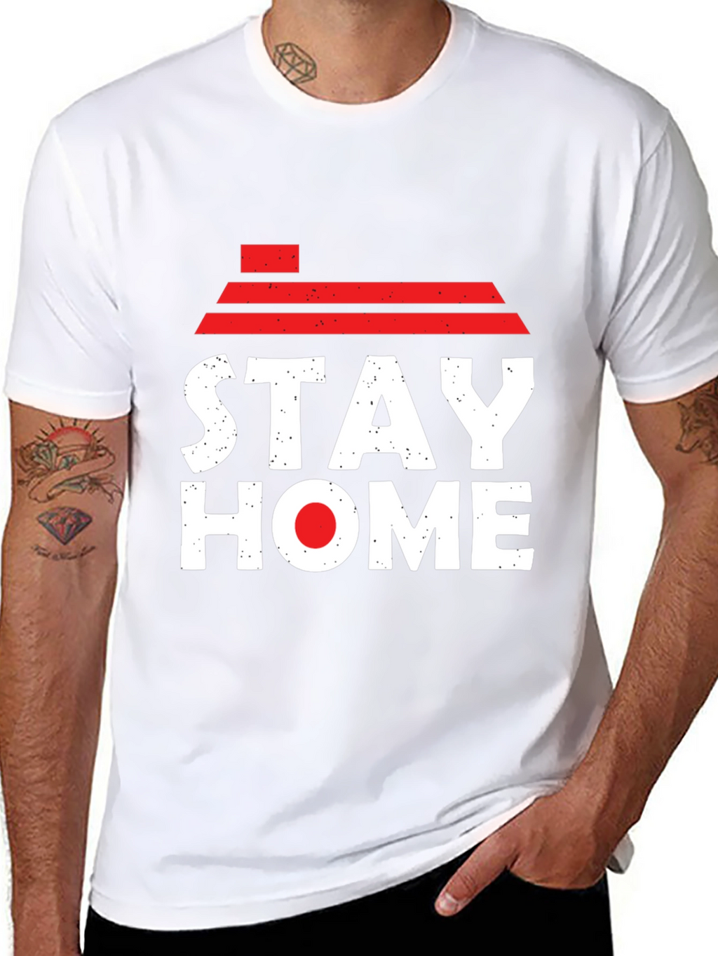Stay Home Graphic Tee - Pandemic Awareness Shirt