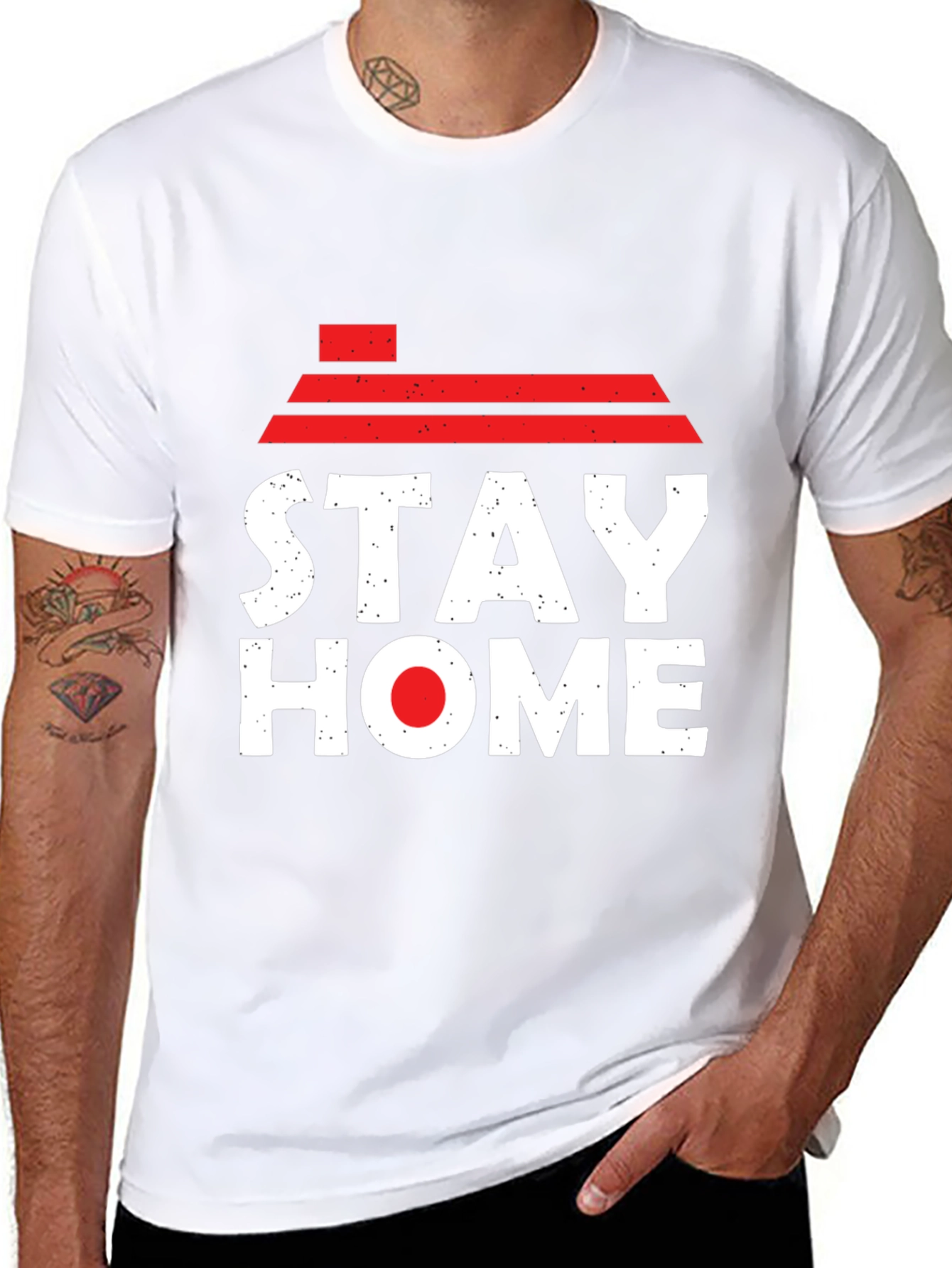 Stay Home Graphic Tee - Pandemic Awareness Shirt