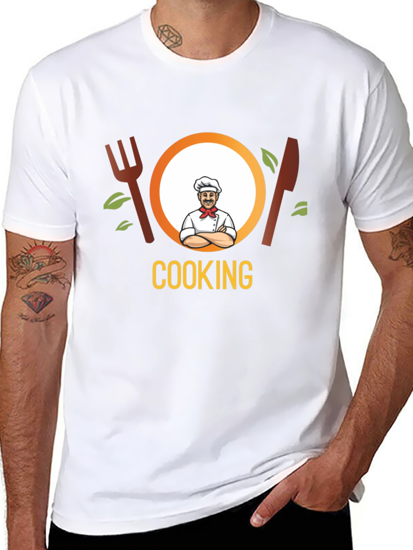 Cooking Chef Graphic Tee - Black Cotton T-Shirt