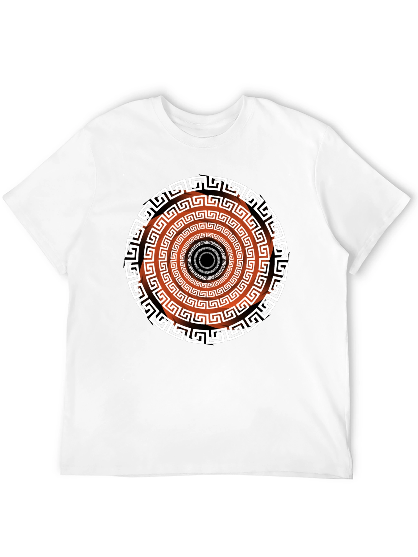 Geometric Patterned Black T-Shirt