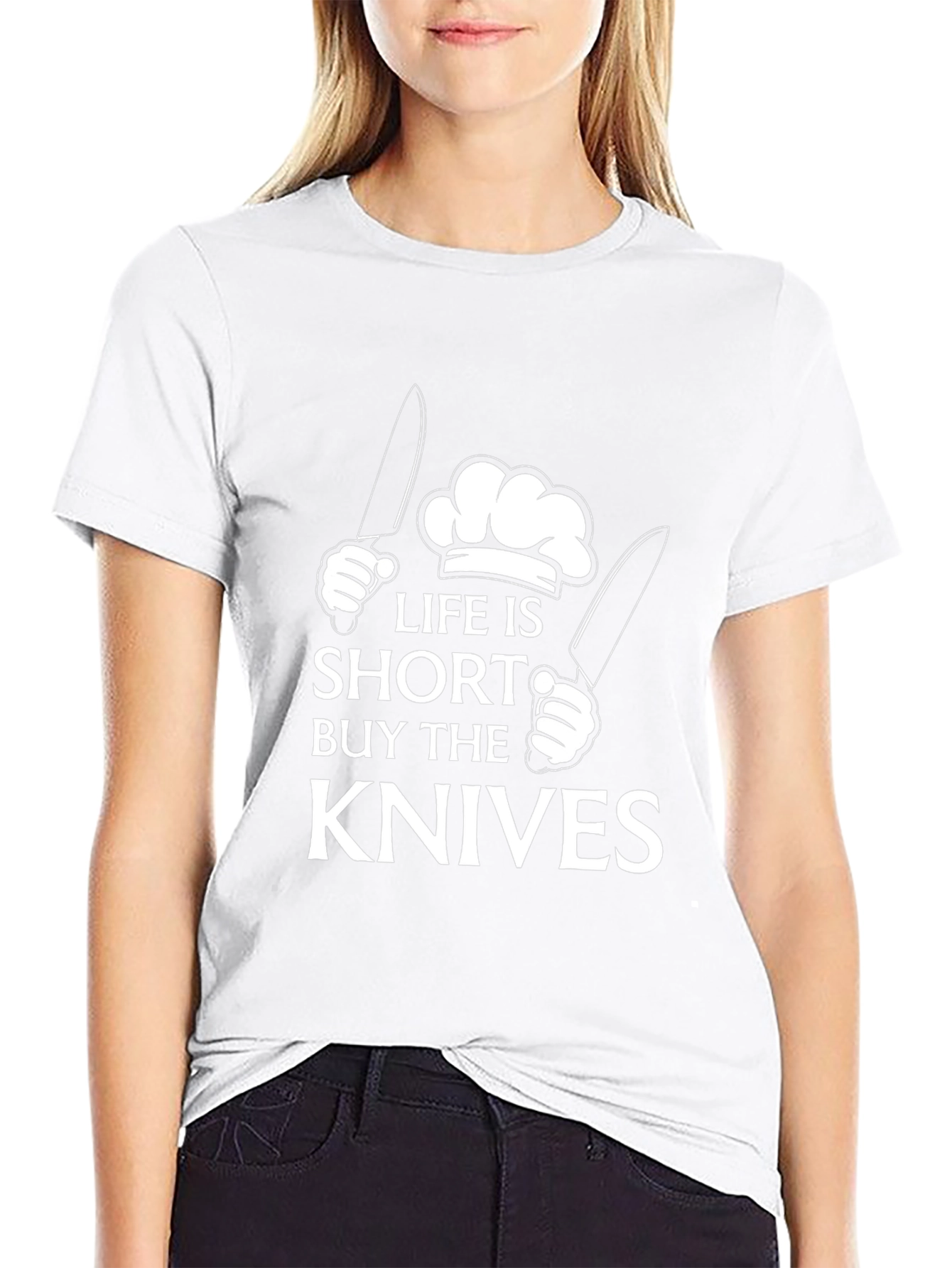 Life Is Short Buy The Knives Black T-Shirt