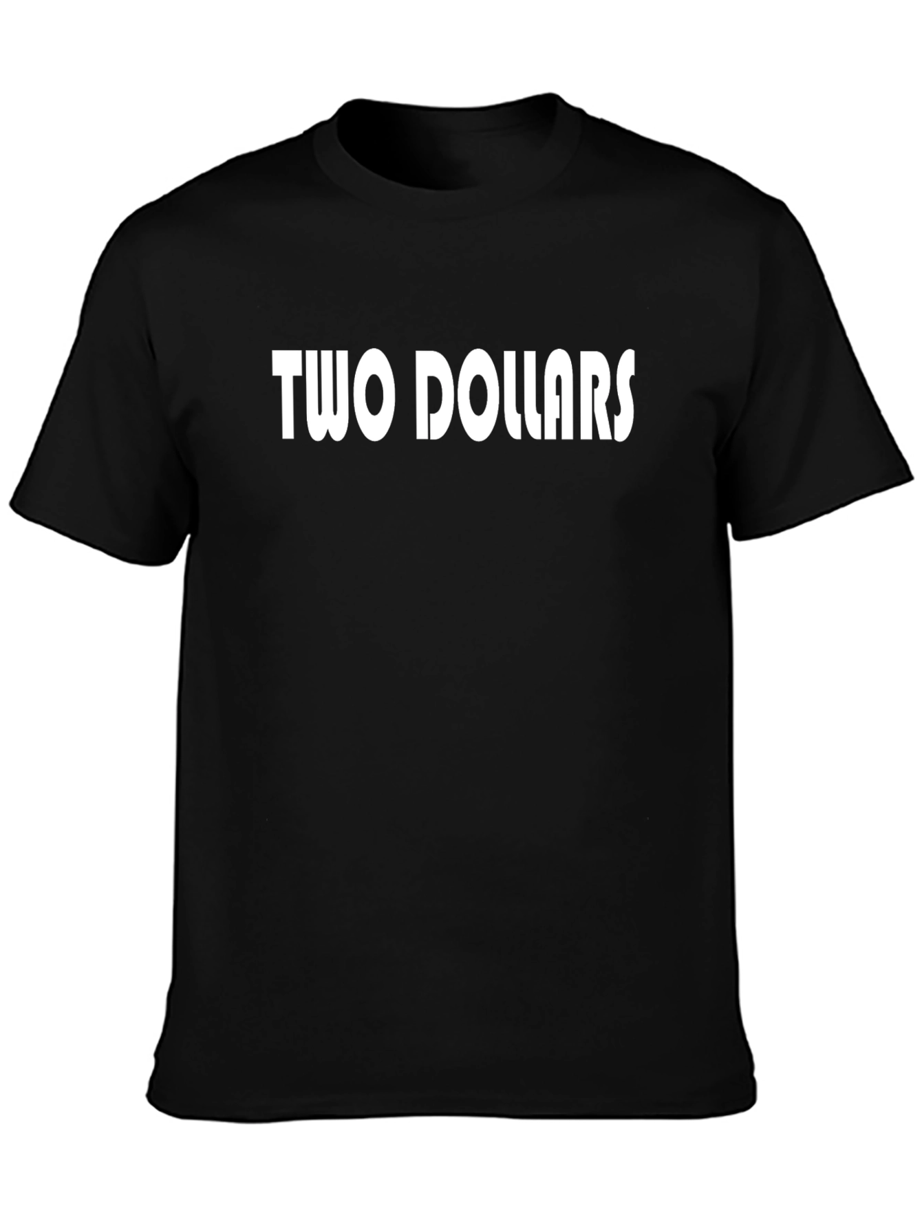 Two Dollars Black Graphic Tee