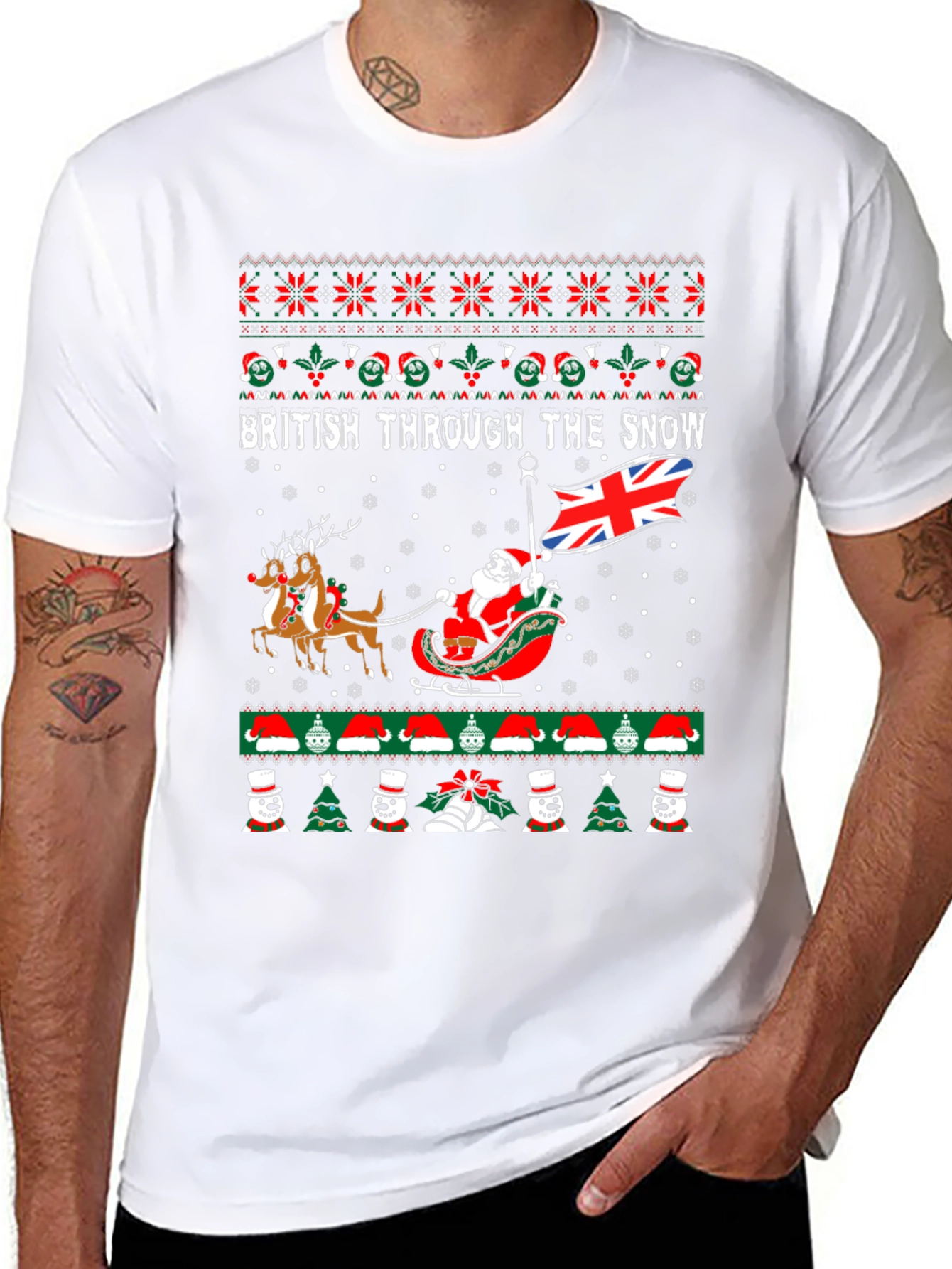 British Through the Snow Christmas T-Shirt