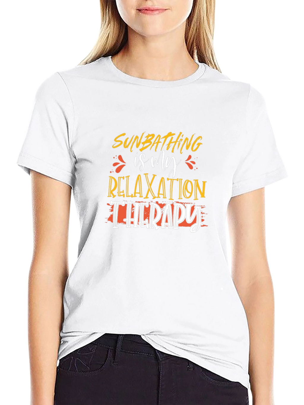 Sunbathing Relaxation Therapy Black T-Shirt