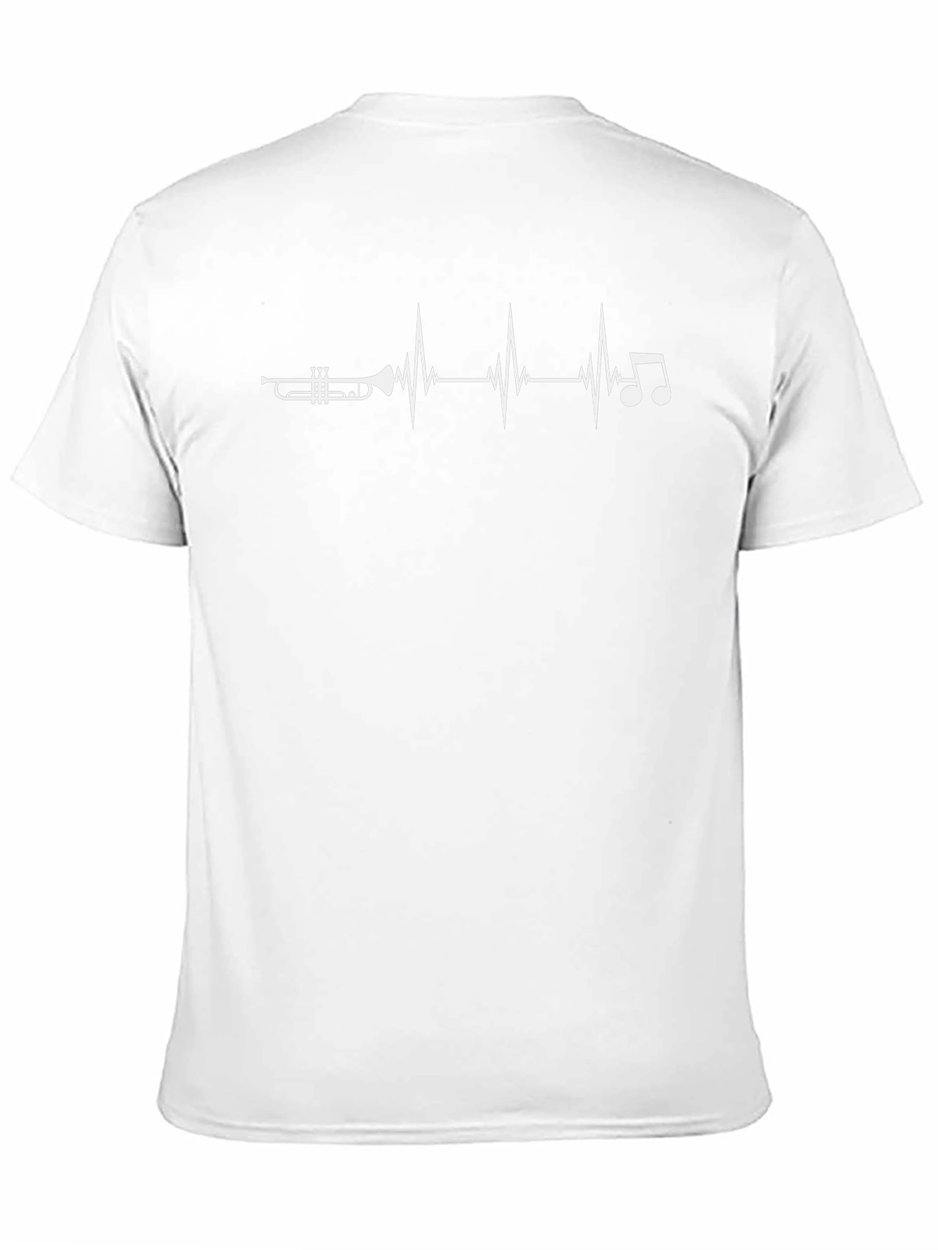 Trumpet Heartbeat Music T-Shirt - Black