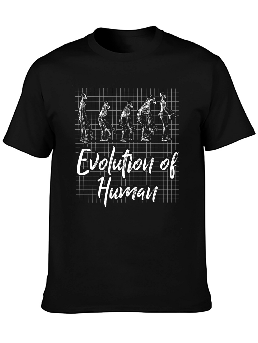 Evolution of Human Skeleton Graphic T-Shirt