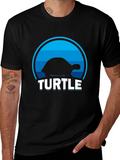 Turtle Silhouette Graphic T-Shirt - Cool Animal Tee