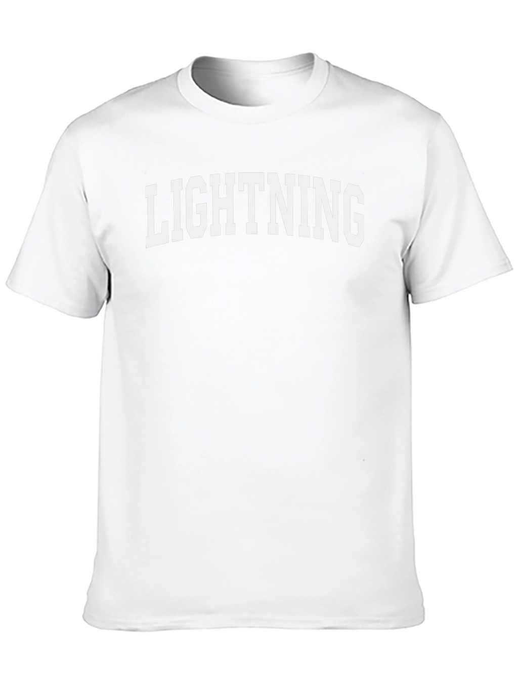 Lightning Bold White Text on Black T-Shirt