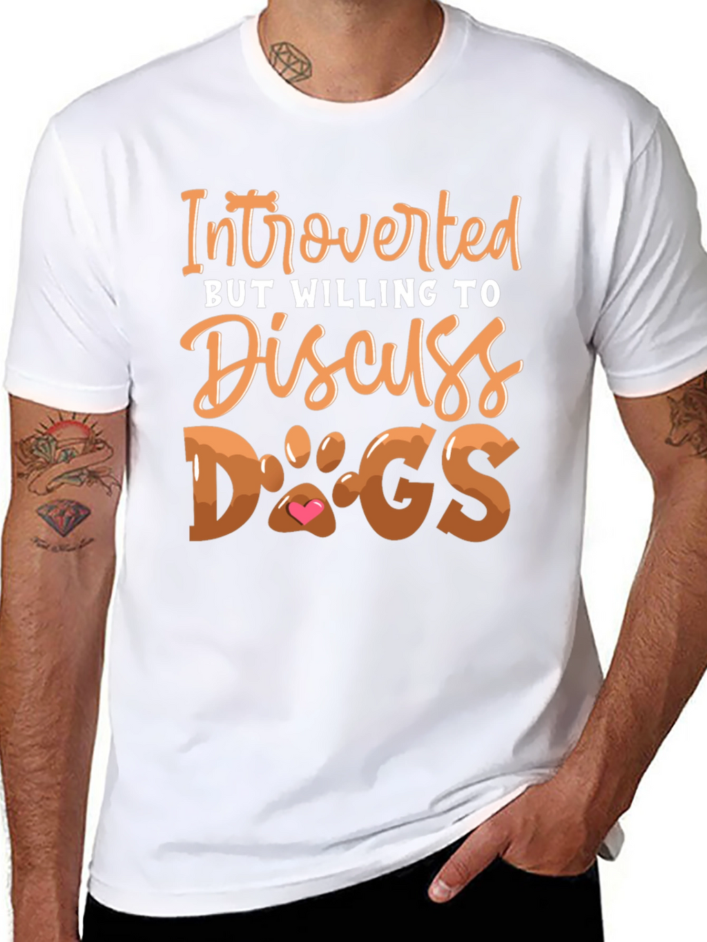 Introverted But Willing to Discuss Dogs T-Shirt