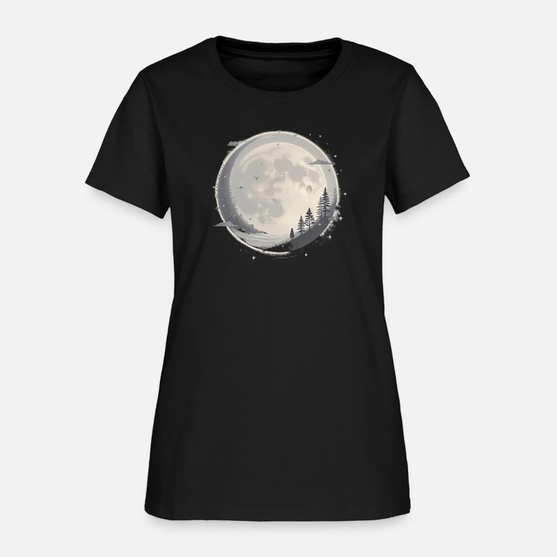 Lone Moonlight Forest Solitude