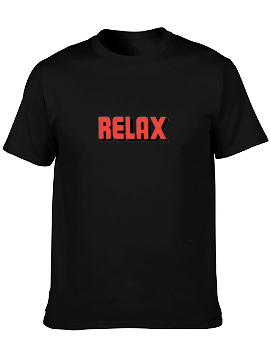 Relax Graphic Tee - Black Cotton T-Shirt