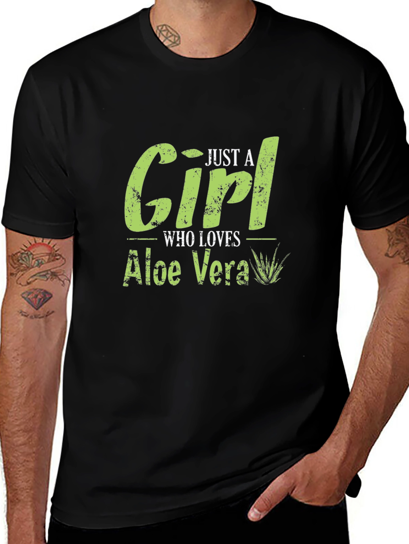 Aloe Vera Lover T-Shirt - Black Unisex Tee