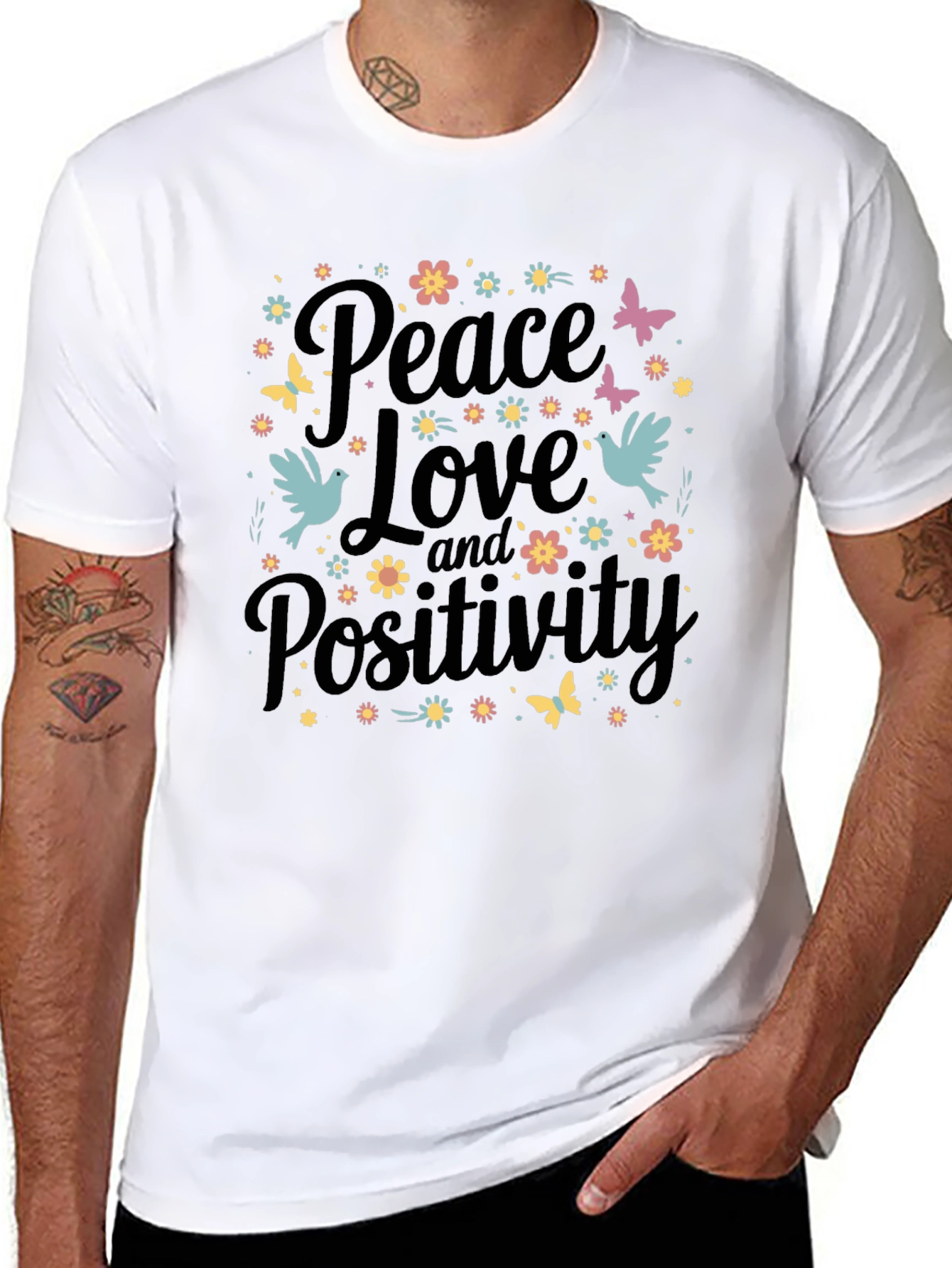 Peace Love & Positivity Graphic Tee