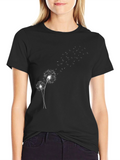 Dandelion Graphic Black T-Shirt - Stylish & Unique