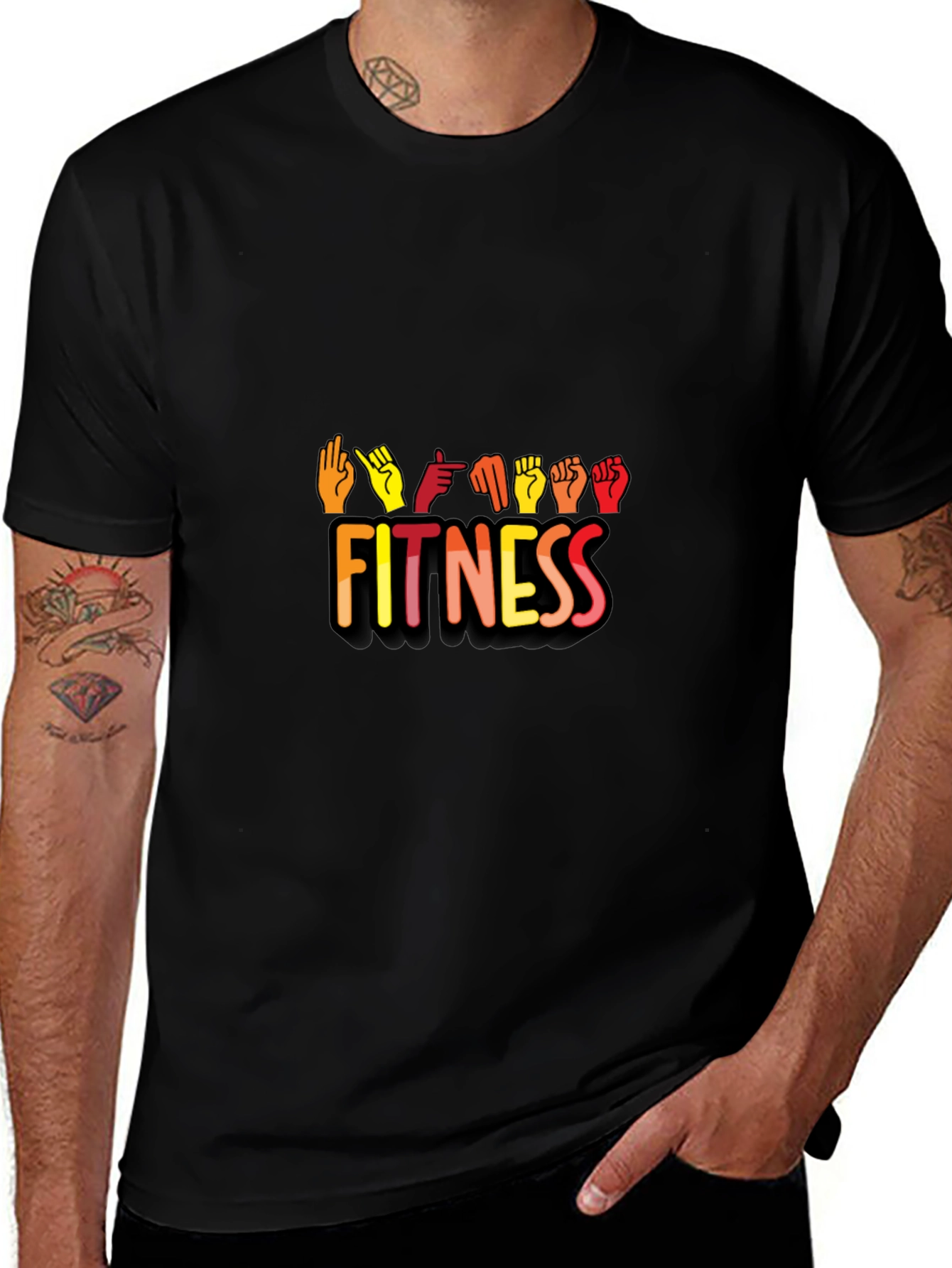 Fitness Sign Language Graphic Tee