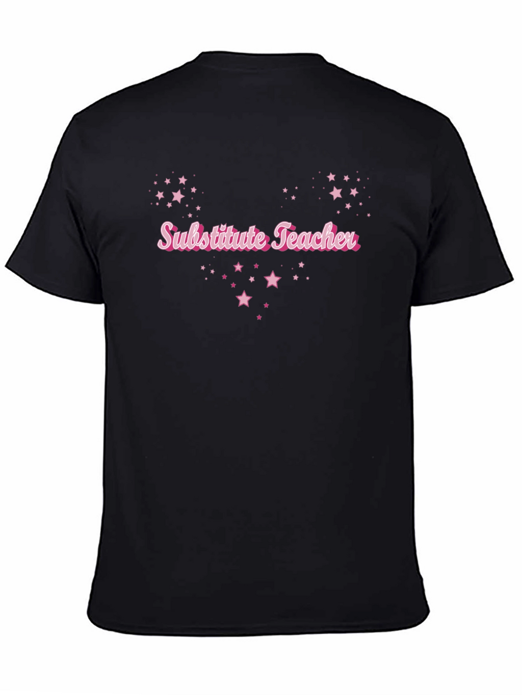 Substitute Teacher Pink Star T-Shirt