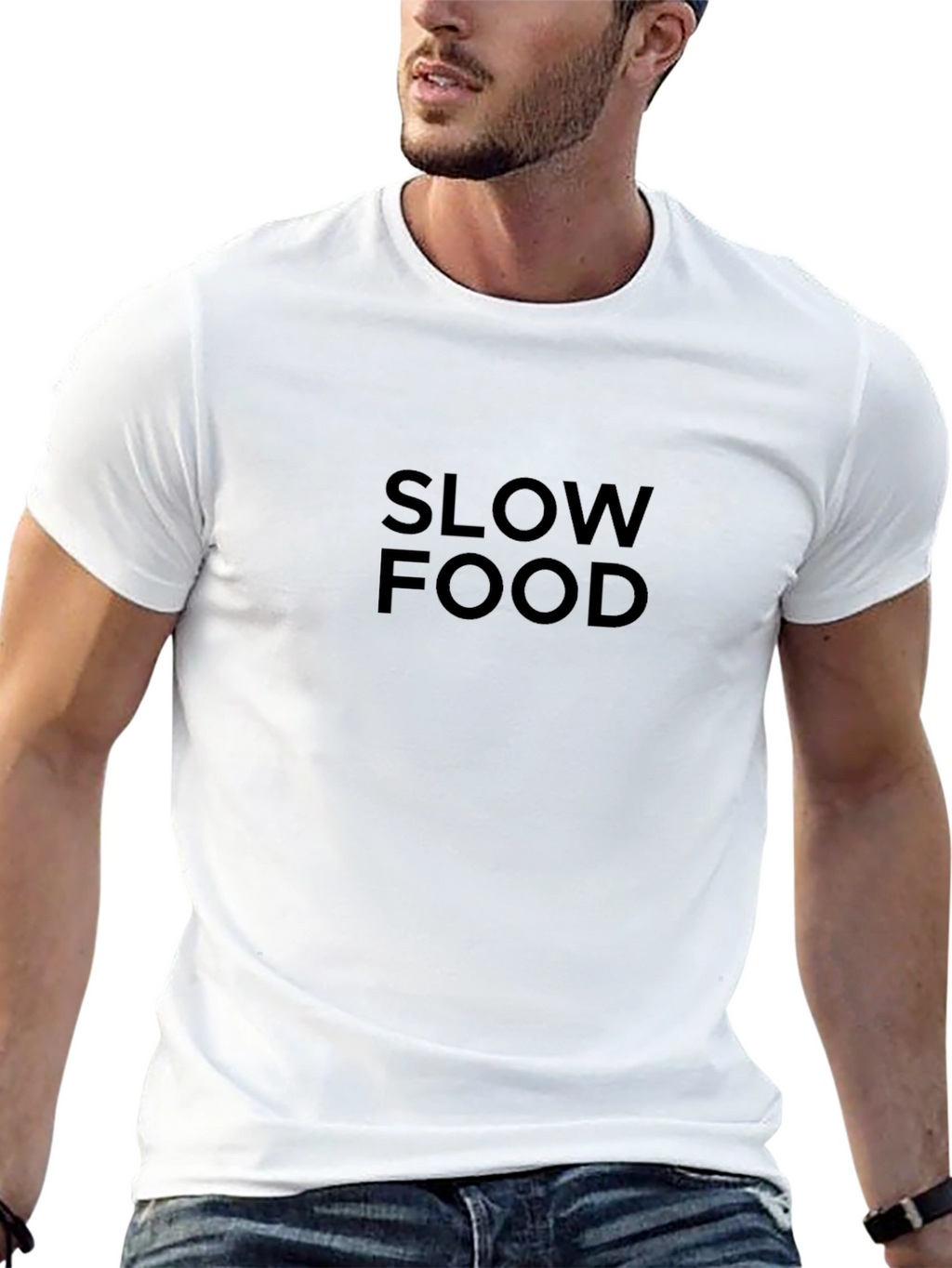 Slow Food Black T-Shirt - Modern Comfort