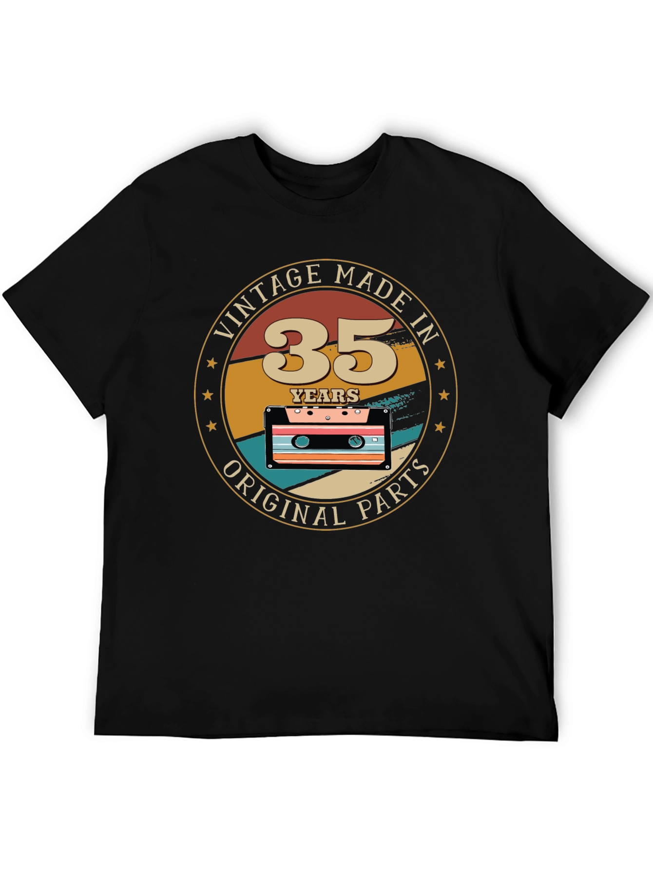 Vintage Made In 35 Years Original Parts Cassette T-Shirt