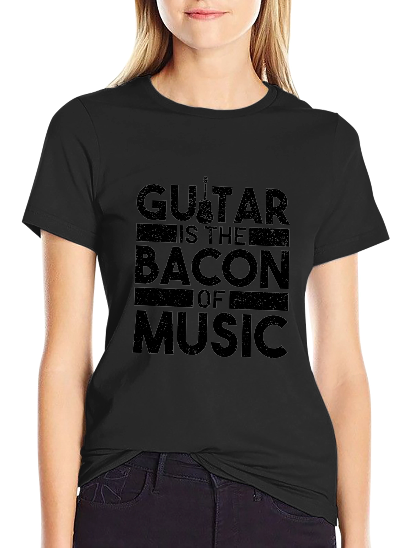 Guitar is the Bacon of Music Graphic T-Shirt