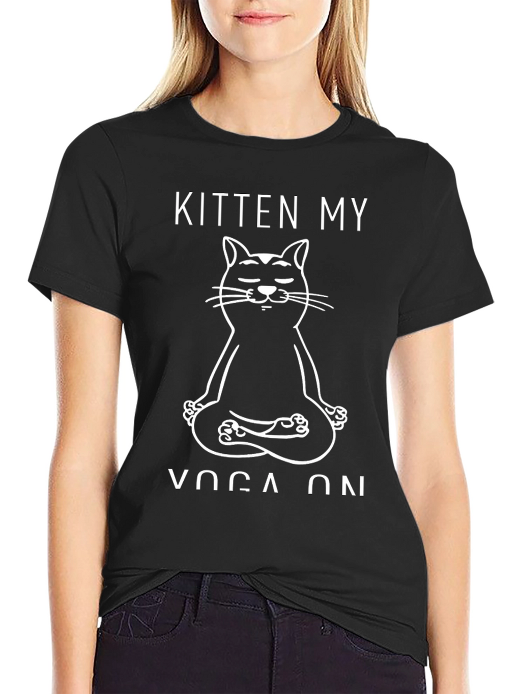 Kitten My Yoga On Graphic Tee