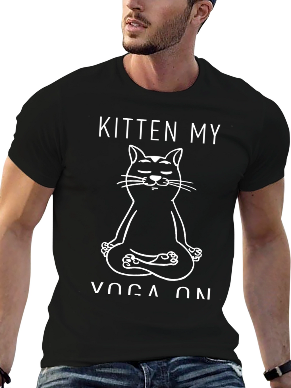 Kitten My Yoga On Graphic Tee
