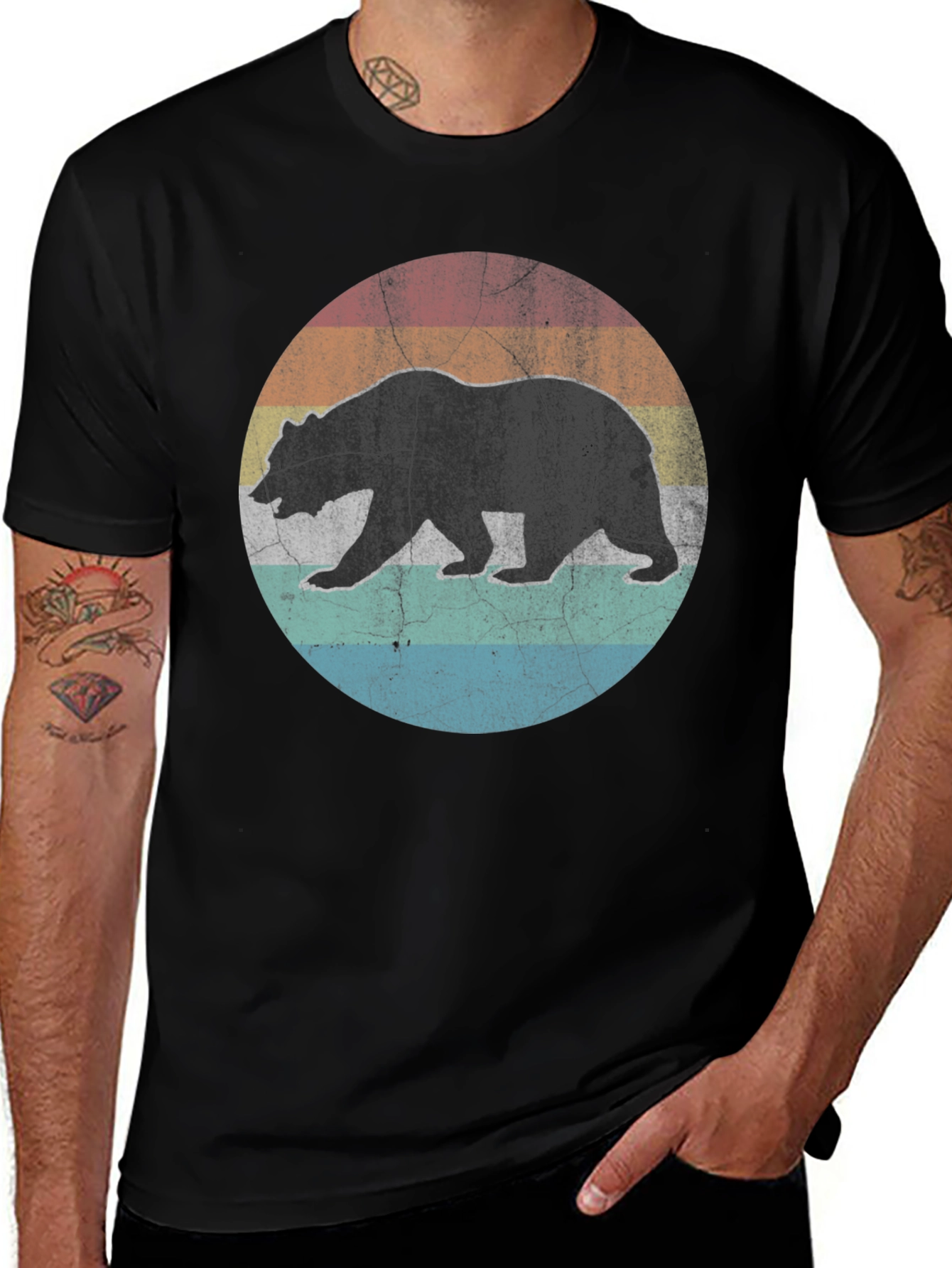 Vintage Bear Graphic Tee - Retro Style Comfort