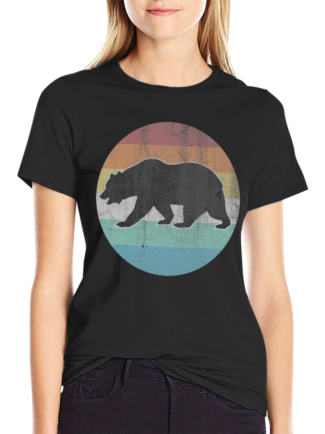 Vintage Bear Graphic Tee - Retro Style Comfort