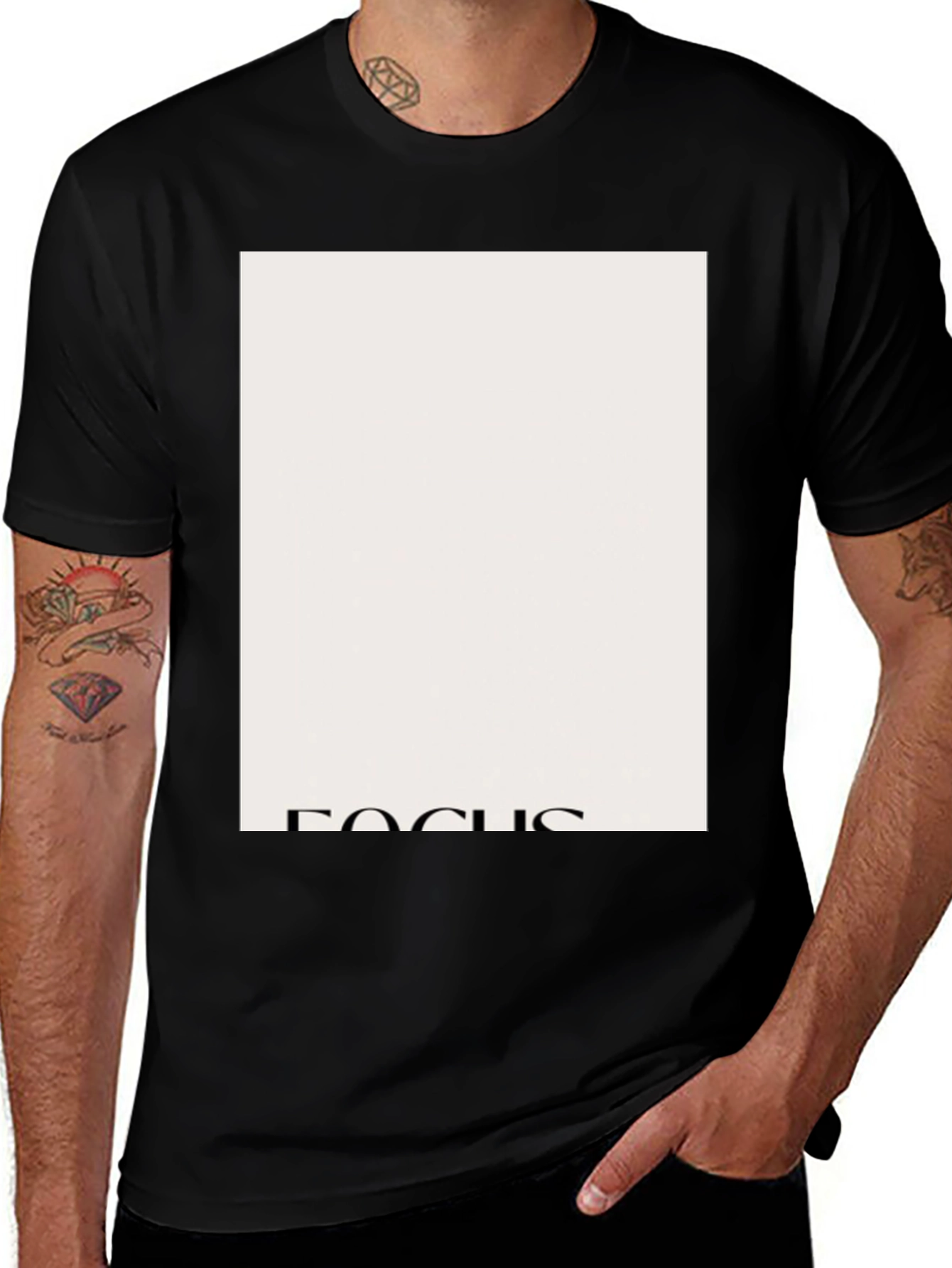 Focus Graphic Tee - Classic Style Black T-Shirt