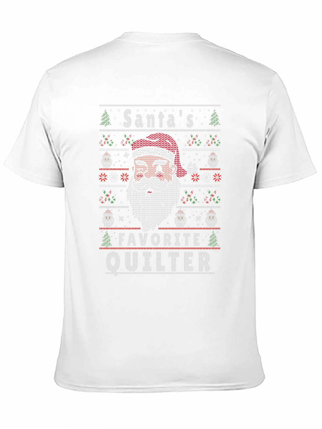 Santas Favorite Quilter Ugly Christmas Sweater T-Shirt