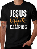 Jesus Coffee Camping T-Shirt - Christian Outdoor Apparel