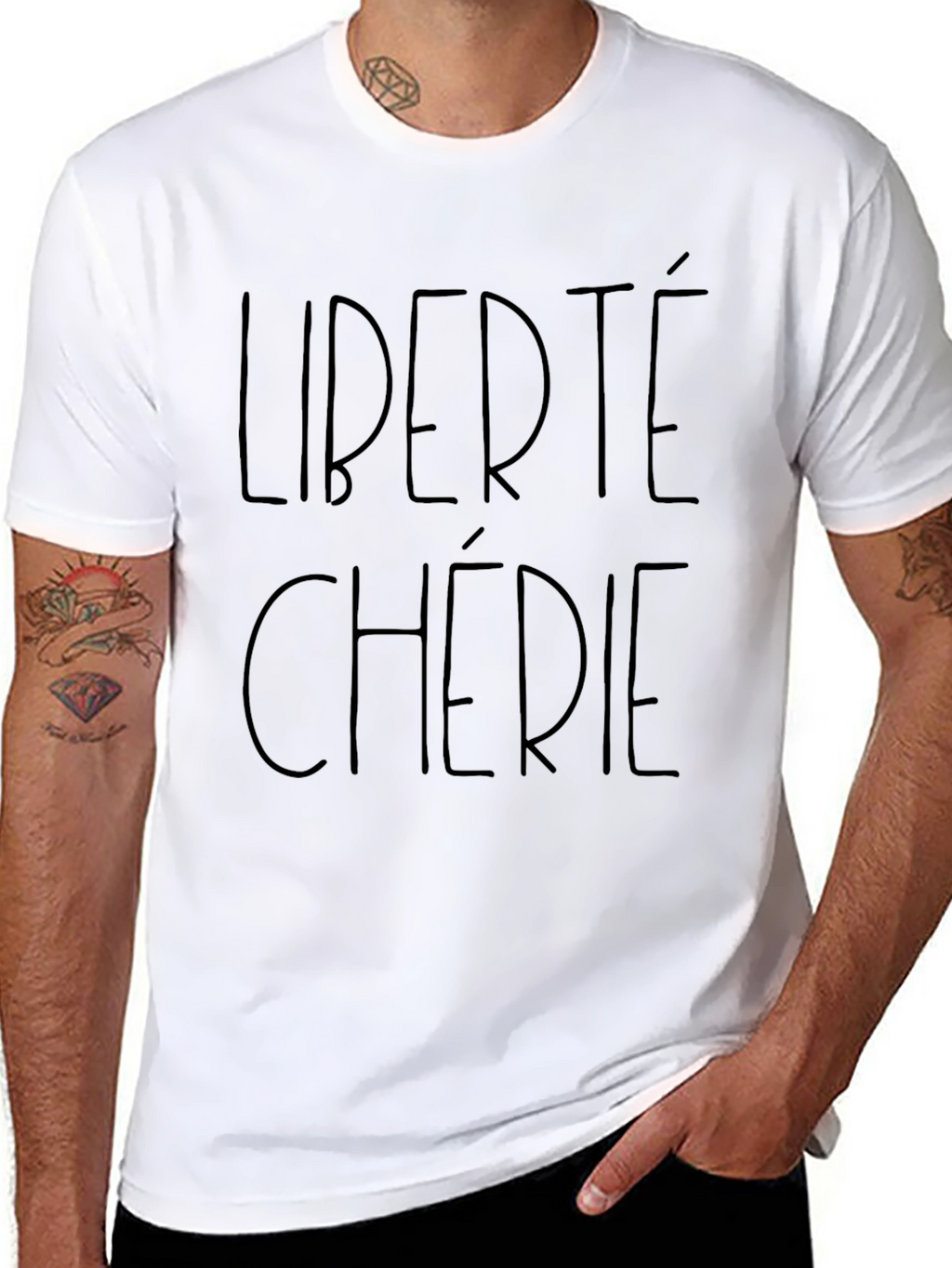 Liberté Chérie Graphic Tee - Black T-Shirt