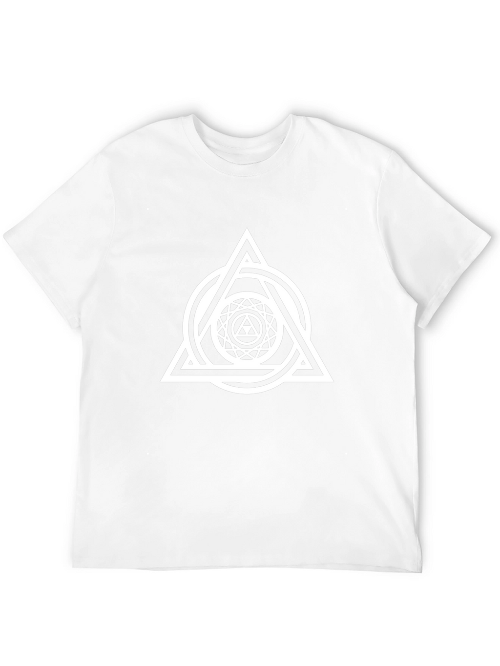 Geometric Triangle Circle Graphic Black T-Shirt