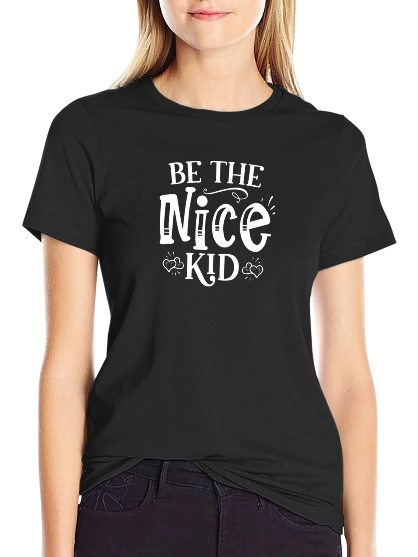 Be the Nice Kid Graphic T-Shirt - Black